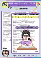 Vista previa - Hojas de trabajo - ADJECTIVES WITH NEGATIVE PREFIXES – Worksheet - Portada