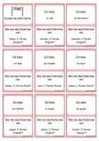 Vorschau - Spiele - Zeitformen Verben im Präteritum: Spiel "ich habe ... wer hat ... ? - Deckblatt
