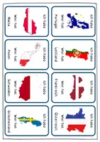 Vorschau - Stationenlernen - Ich habe, wer hat? EU Staaten – 3-fach differenziert | Flaggen & Umrisse | DaZ DaF | Geografie - Seite 1