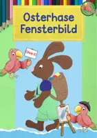 Vorschau - Stationenlernen - Kunst Ostern, Osterhase mit 3 Küken, Fensterbilder, Materialpaket - Seite 1