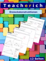 Vorschau - Arbeitsblätter - Dreieckskonstruktionen - Konstruktion von Dreiecken - Deckblatt