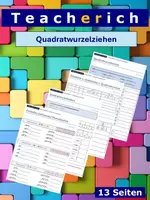 Vorschau - Arbeitsblätter - Wurzelziehen (Quadratwurzelziehen) - Deckblatt