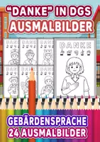 Vorschau - Arbeitsblätter - Gebärdensprache lernen: "Danke" in DGS und Fingeralphabet – 24 Ausmalbilder Arbeitsblätter - Deckblatt