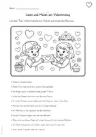 Vorschau - Mal- und Bastelvorlagen - 1) Lesen und Malen am Valentinstag - differenziertes Lesetraining - editierbare Datei - Seite 3