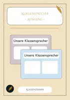 Vorschau - Poster - Aushang für unsere Klassensprecher - Deckblatt