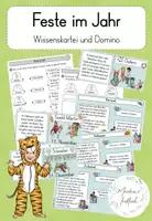 Vorschau - Arbeitsblätter - Feste im Jahr – Wissenskartei, Domino & Arbeitsblätter - Deckblatt