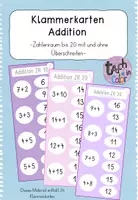 Vorschau - Anderer Materialtyp - Klammerkarten - Addition im Zahlenraum bis 20 - Deckblatt