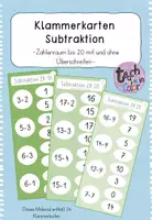 Vorschau - Anderer Materialtyp - Klammerkarten - Subtraktion im Zahlenraum bis 20 - Seite 1