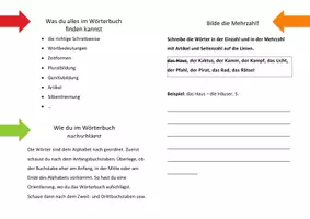 Vorschau - Arbeitsblätter - Nachschlagen im Wörterbuch - Seite 1