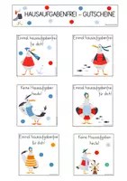 Vorschau - Lehrpläne/Lehrermaterial - Jahresthema: Ein Jahr am Meer- Hausaufgaben Gutscheine - Seite 1
