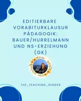Vorschau - Klassenarbeiten - Vorabiklausur Pädagogik Grundkurs Hurrelmann und NS-Erziehung - Deckblatt