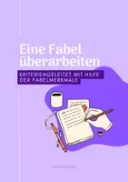 Vorschau - Arbeitsblätter - Eine Fabel hinsichtlich Sprache und Aufbau überarbeiten - Deckblatt