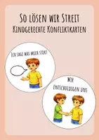 Vorschau - Fördermaterial/Inklusion - So lösen wir Streit - Konfliktkarten für den Kindergarten - Deckblatt