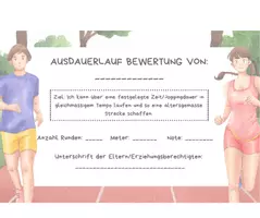 Vorschau - Test - Ausdauer Bewertungsblatt für den Sport - Deckblatt
