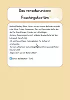Vorschau - Arbeitsblätter - Lesespurgeschichte - Das verschwundene Faschingskostüm - Seite 2