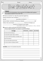 Vorschau - Arbeitsblätter - Der Sachtext - Die Textsorte kennenlernen und verstehen - Infotext, Arbeitsblätter und Lösungen (auch: Unterscheidung kontinuierlicher und diskontinuierlicher Sachtext) - Seite 3