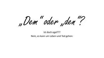 Vorschau - Arbeitsblätter - 4 Fälle: dem oder den? AB+ Kontrolle, Tafelmaterial - Seite 2