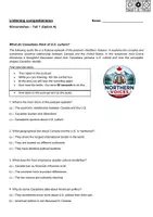 Vorschau - Arbeitsblätter - Listening comprehension on Canada I (ZP10) Hörverstehen - Deckblatt