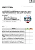Vorschau - Arbeitsblätter - Listening comprehension on Canada I (ZP10) Hörverstehen - Seite 2