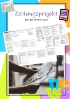 Vorschau - Unterrichtsreihen - Zeitungsprojekt im Deutschunterricht - Klasse 7-8 - Deckblatt