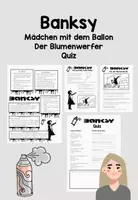 Vorschau - Arbeitsblätter - Banksy - Das Mädchen mit dem Ballon & Blumenwerfer - Deckblatt