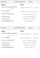 Vorschau - Arbeitsblätter - Quadratische Ergänzung Anleitung (Schritt für Schritt) - Deckblatt
