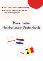 Vorschau - Spiele - Paare finden - Deutschlands Nachbarländer Flaggen - Deckblatt