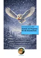 Vorschau - Stundenentwürfe - Winter Schreibanlass Bild Aufsatz als Flugreise Grundschule - Deckblatt