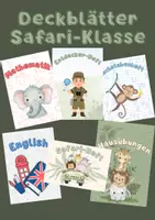Vorschau - Anderer Materialtyp - 12 Deckblätter Safari Stil 1. Klasse - Deckblatt