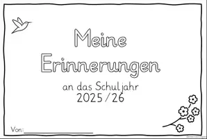 Vorschau - Mal- und Bastelvorlagen - Büchlein zum Schuljahr 25/26 /Sommerferien/ Erinnerungen - Seite 1