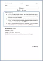 Vorschau - Test - Klausur Deutsch Oberstufe – Barock – Paul Fleming „An sich“ – Analyse mit Erwartungshorizont - Seite 1