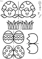 Vorschau - Mal- und Bastelvorlagen - Ostern Kunst Klasse 1, Klasse 2, Förderschule und Vorschule ( Fensterdeko) - Seite 3