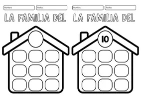 Vista previa - Hojas de trabajo - LAS FAMILIAS DE LAS DECENAS - 1º CICLO - Portada