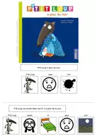 Aperçu - Apprentissages en autonomie - P’tit Loup a peur du noir - Livre Adapté - Page de couverture
