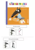 Aperçu - Apprentissages en autonomie - P’tit Loup a un bobo - Livre Adapté - Page de couverture