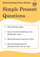 Vorschau - Arbeitsblätter - Simple Present Questions interaktive Arbeitsblätter - Deckblatt