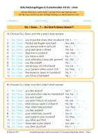 Vorschau - Arbeitsblätter - Simple Present Questions interaktive Arbeitsblätter - Seite 1