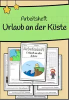 Vorschau - Arbeitsblätter - Urlaub an der Küste: Küstenformen, Gezeiten, Küstennutzung, Küstenschutz (Arbeitsheft / Arbeitsblätter) - Deckblatt
