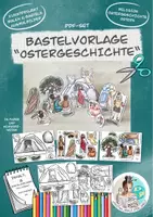 Vorschau - Mal- und Bastelvorlagen - Bastelvorlage DIY-Kulisse "Ostergeschichte" / Ostern - Deckblatt