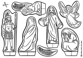 Vorschau - Mal- und Bastelvorlagen - Bastelvorlage DIY-Kulisse "Ostergeschichte" / Ostern - Seite 2