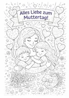 Vorschau - Arbeitsblätter - Ausmalbilder zum Muttertag - Malvorlagen - Seite 1