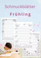 Vorschau - Mal- und Bastelvorlagen - Schmuckblätter Frühling - Deckblatt