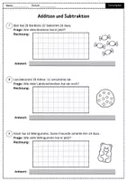 Vorschau - Arbeitsblätter - Sachaufgaben Addition & Subtraktion im ZR 100 (Mathe Klasse 2) - Seite 3