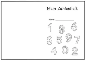 Vorschau - Arbeitsblätter - Heftumschlag (A5): Mein Zahlenheftchen - Seite 2
