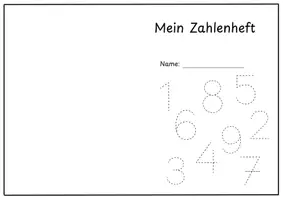 Vorschau - Arbeitsblätter - Heftumschlag (A5): Mein Zahlenheftchen - Seite 3