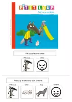 Aperçu - Apprentissages en autonomie - P'tit Loup fait une colère - Livre Adapté - Page de couverture