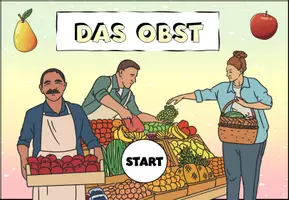 Vorschau - Bildkarten - Interaktives Wortschatztraining "Das Obst" DaZ / DaF / Deutsch - Seite 1