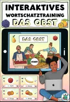 Vorschau - Bildkarten - Interaktives Wortschatztraining "Das Obst" DaZ / DaF / Deutsch - Deckblatt