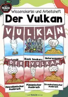 Vorschau - Stationenlernen - Vulkane - Wimpel und Tafelkarten - Deckblatt
