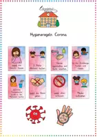 Vorschau - Präsentationen/Tafelbilder - Hygieneregeln Corona- Plakate - Deckblatt